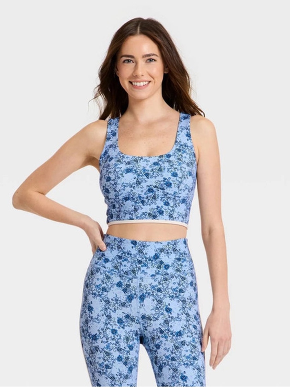 JoyLab Blue Floral High-Waist Leggings size XXL NWT - Picture 3 of 4